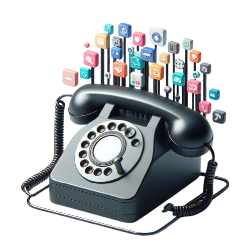 3D vector image of a telephone in a white background removebg preview