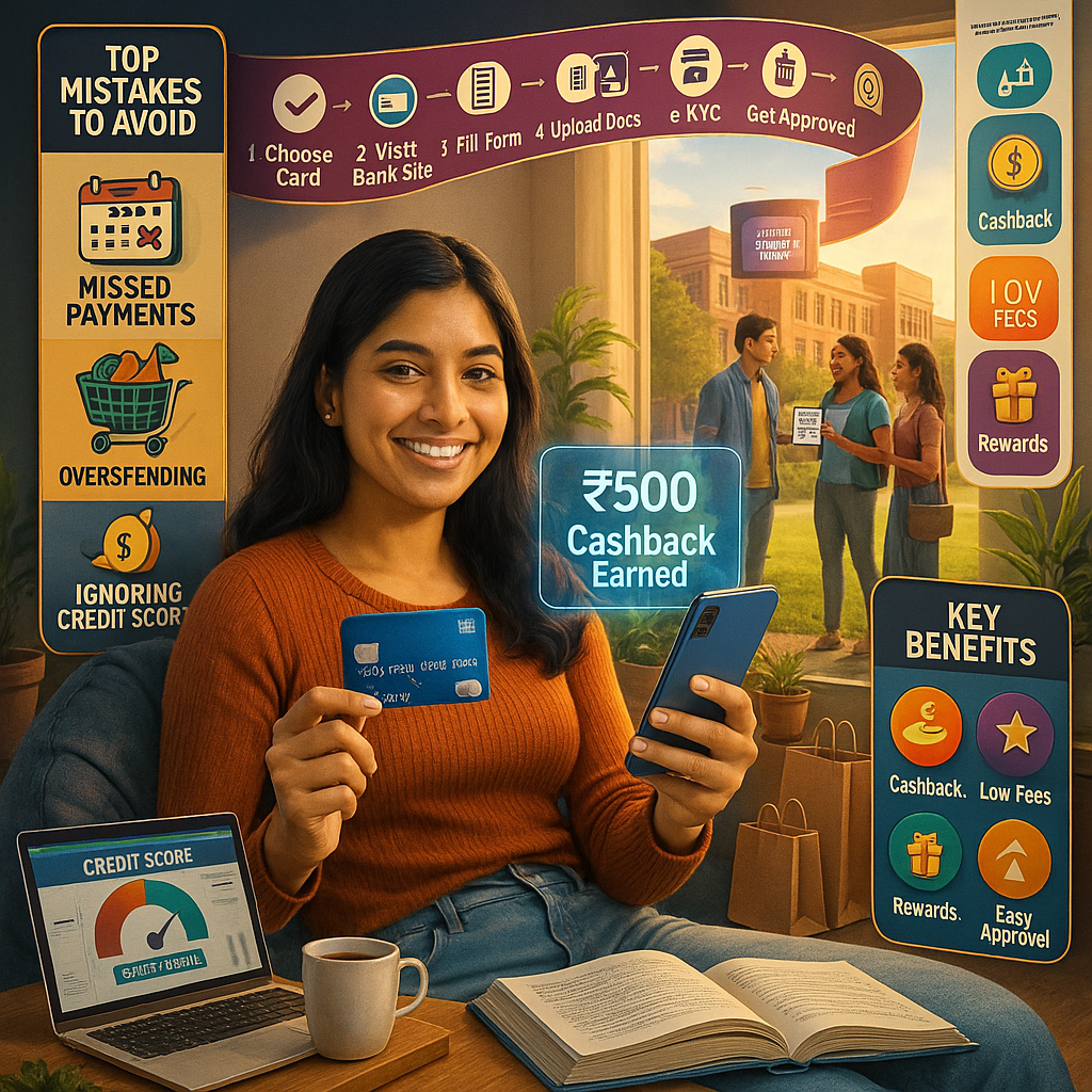 Best Credit Card for Students in India (2025) – Apply Now With No Income, No Stress!